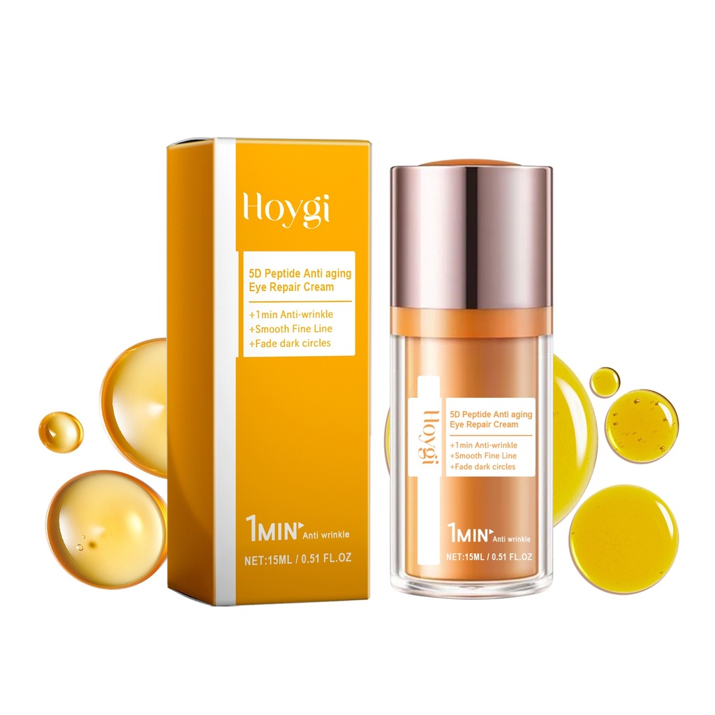 Kem Dưỡng Mắt Chống Lão Hóa 5D Peptide Hoygi, Giúp Làm Mờ Nếp Nhăn, Quầng Thâm, Làm Căng, Mềm Da và Cung Cấp Độ Ẩm Cho Vùng Da Mắt