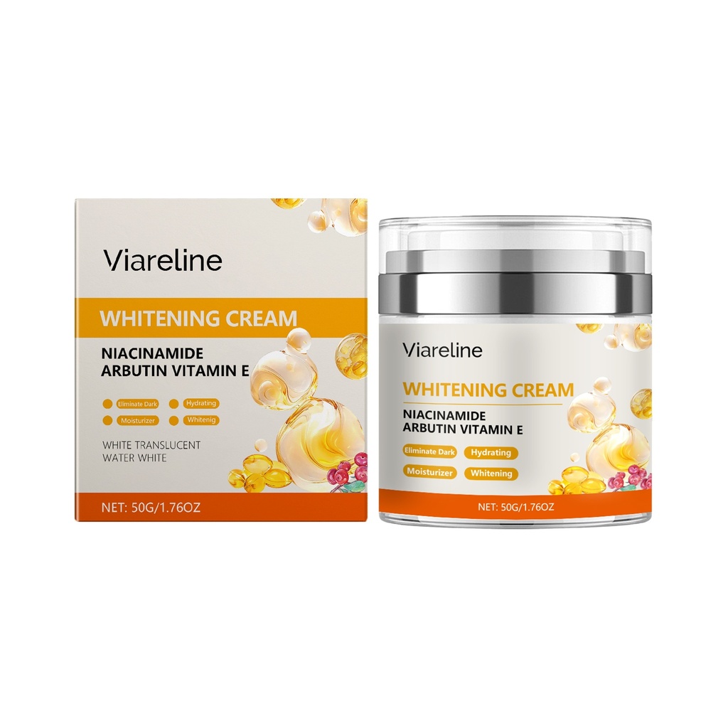 Kem Trắng Da Viareline Cải Thiện Làn Da Xỉn Màu, Làm Sáng Mặt, Cung Cấp Độ Ẩm và Khóa Nước, Mềm Mại và Mịn Màng