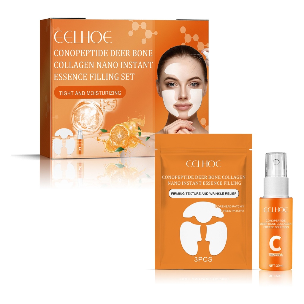 Bộ Dung Dịch Tạo Độ Ẩm Nhanh Collagen Nano Conopeptide, Giảm Nếp Nhăn Ngăn Ngừa Lão Hóa Cung Cấp Độ Ẩm Và Siết Chặt Da Mặt