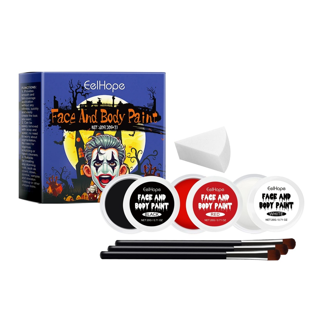 Bộ sản phẩm Halloween Eelhope, Đầy Đủ Với Bảng Màu Trang Điểm Thay Thế Cho Hóa Trang