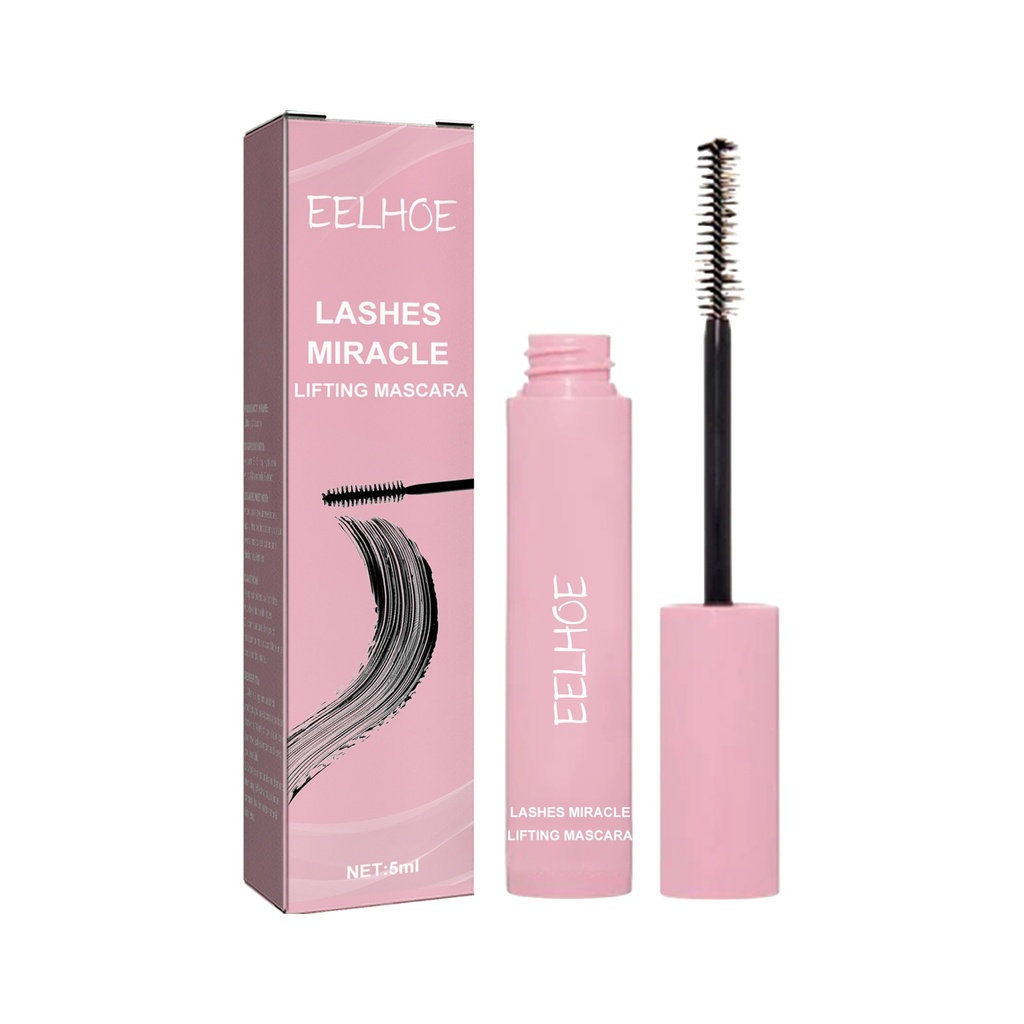 EELHOE Mascara Nâng Cấp, Lông Mi Đen Đẹp Tự Nhiên Cong, Dày Mảnh Dài Không Bị Rửa