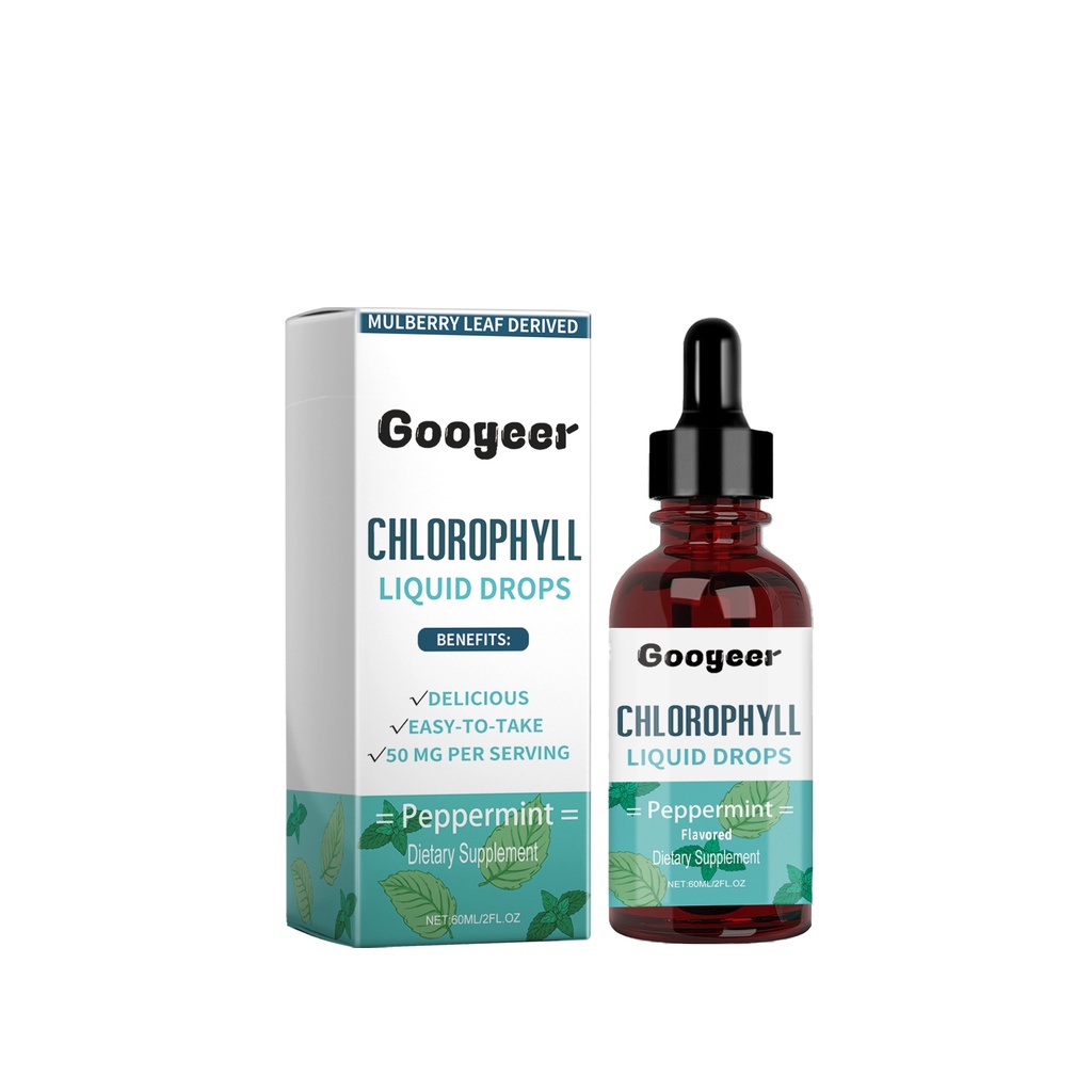 Giọt chlorophyll lỏng Googeer, Cải thiện mùi hơi thở xấu, Hình dáng cơ thể đẹp, Cải thiện năng lượng cơ thể