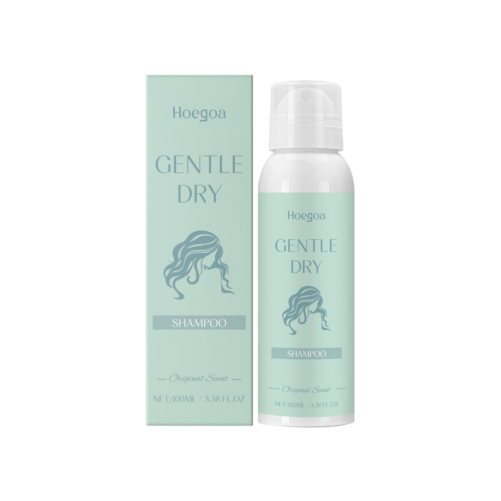 Xịt tóc khô Hoegoa không cần rửa, xịt làm sạch dầu kiểm soát, tóc bồng bềnh bóng mượt dễ dàng.