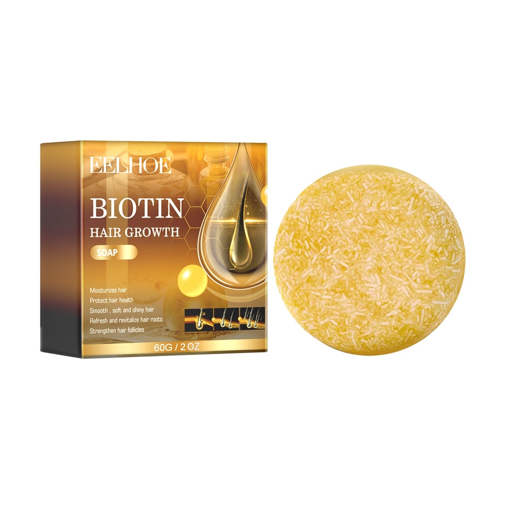 Xà phòng Tăng trưởng tóc EELHOE Biotin Premium, Củng cố và Dưỡng ẩm chân tóc để giảm khô, Xà phòng tóc sạch đẹp mượt