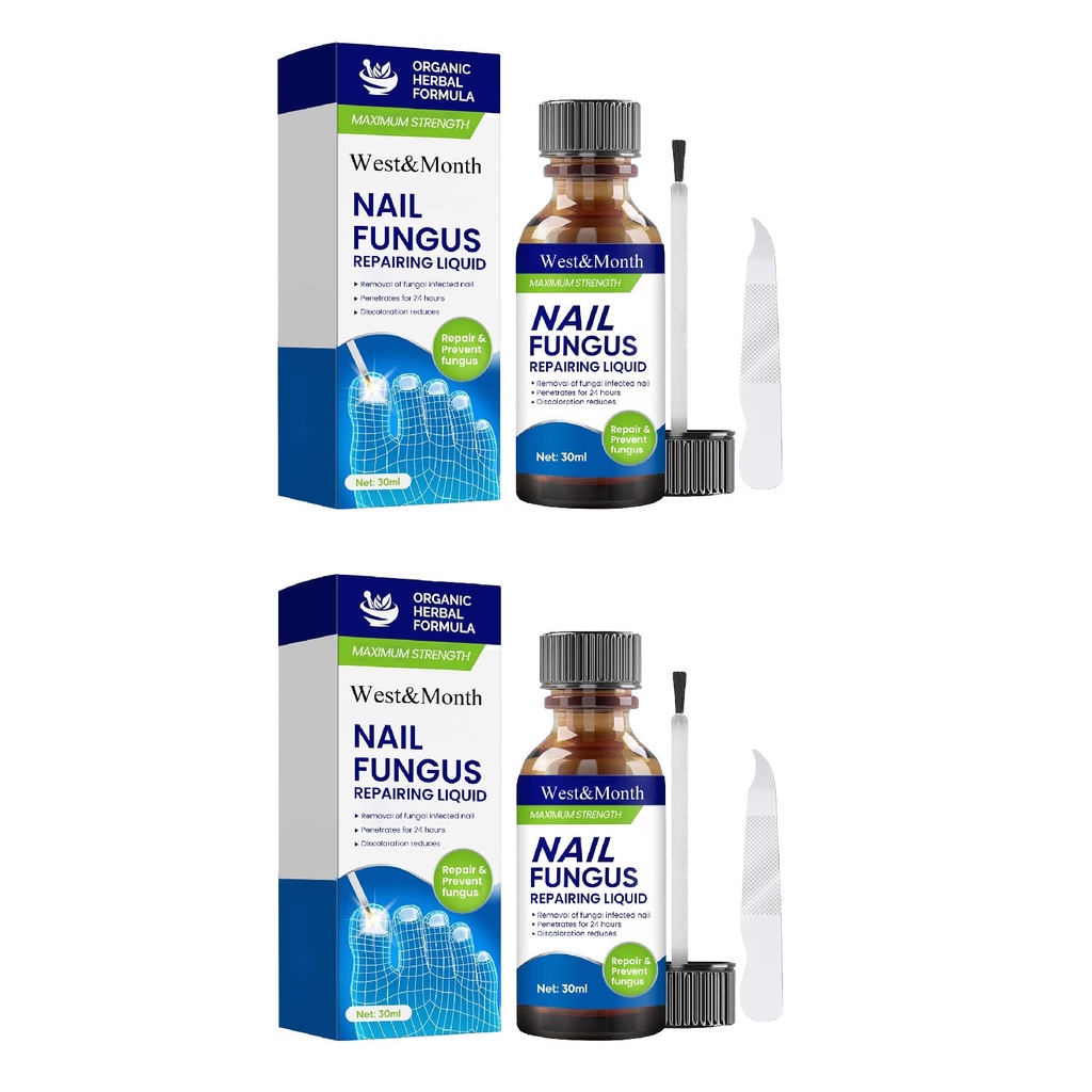 Giải Pháp Khắc Phục Móng Tây Đen West&Month Tăng Cường, Làm Sáng, Xám, Loại Bỏ, Mềm, Chăm Sóc Tay, Chân và Móng