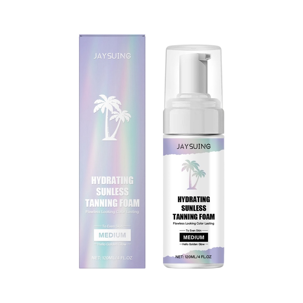 Mousse Dưỡng Ẩm và Tanning Jaysuing, Tanning Mùa Hè Ngoài Trời Không Cần Ánh Nắng, Dưỡng Ẩm và Tự Nhiên, Tạo Ra Làn Da Màu Nâu