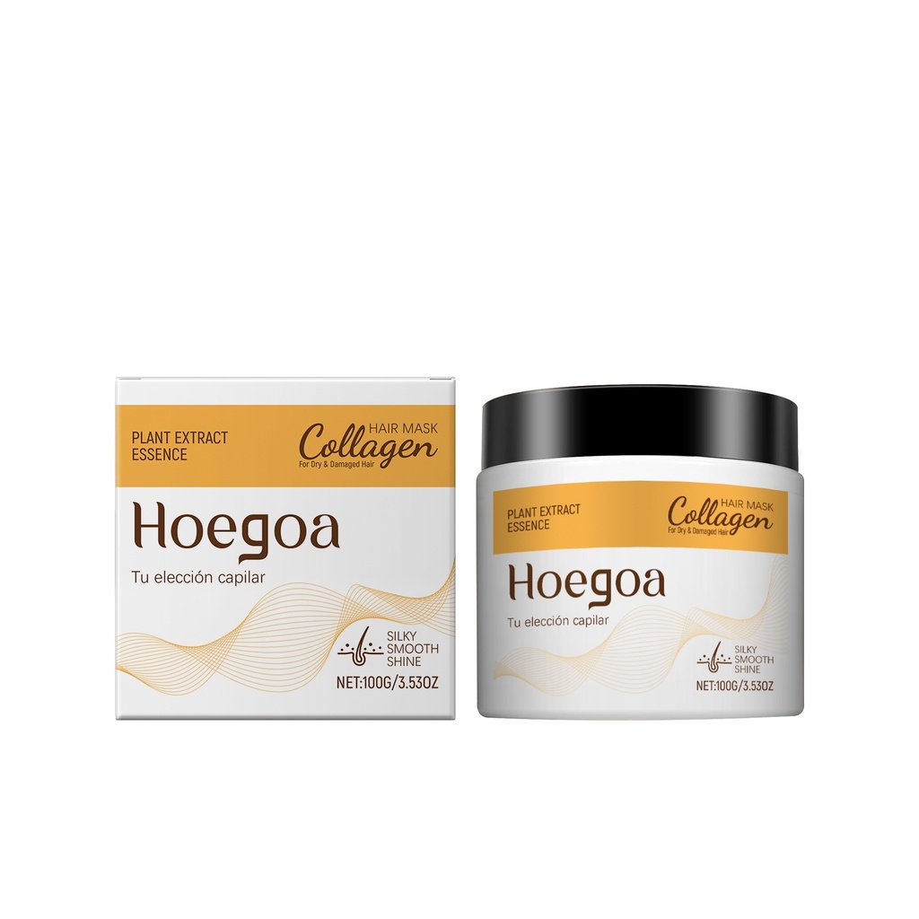 Mặt nạ tóc chăm sóc collagen Hoegoa, cung cấp độ ẩm nhẹ nhàng, làm mềm và dưỡng ẩm, cải thiện chất lượng và độ bóng của tóc