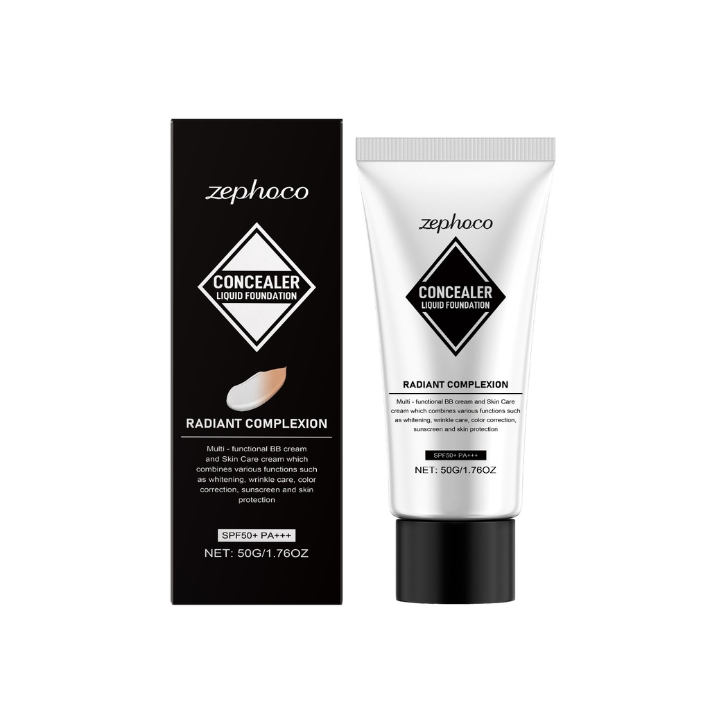 zephoco Kem Lót Che Khuyết Điểm Biến Đổi Nhiệt, Nền Lỏng Nhẹ và Mịn, Cấp Ẩm, Làm Sáng, Mịn Màng Và Trong Suốt Cho Da Dầu Và Khô