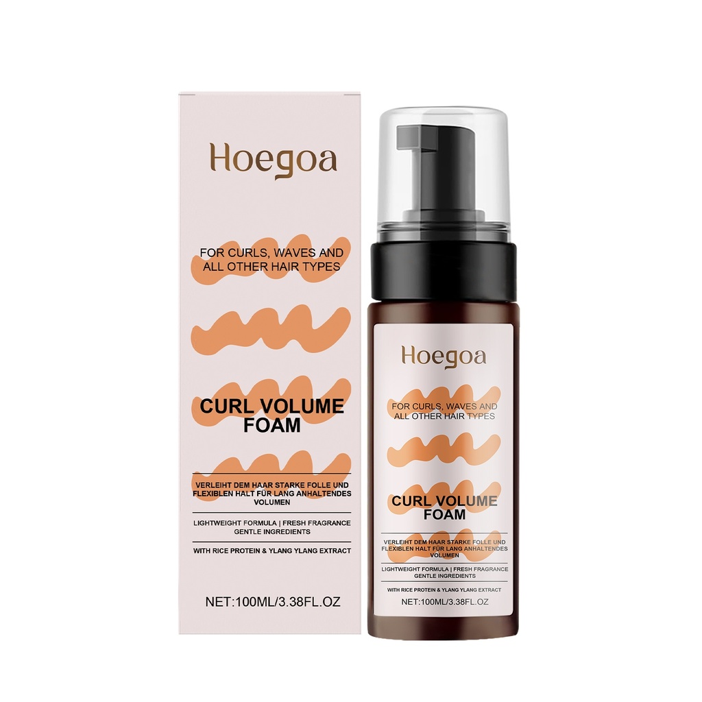 Hoegoa Mousse Tạo Kiểu Tóc Nhẹ, Xoăn, Bồng Bềnh Và Các Sợi Tóc Cung Cấp Độ Ẩm Tạo Đường Tóc Xoăn Tự Nhiên Và 3D