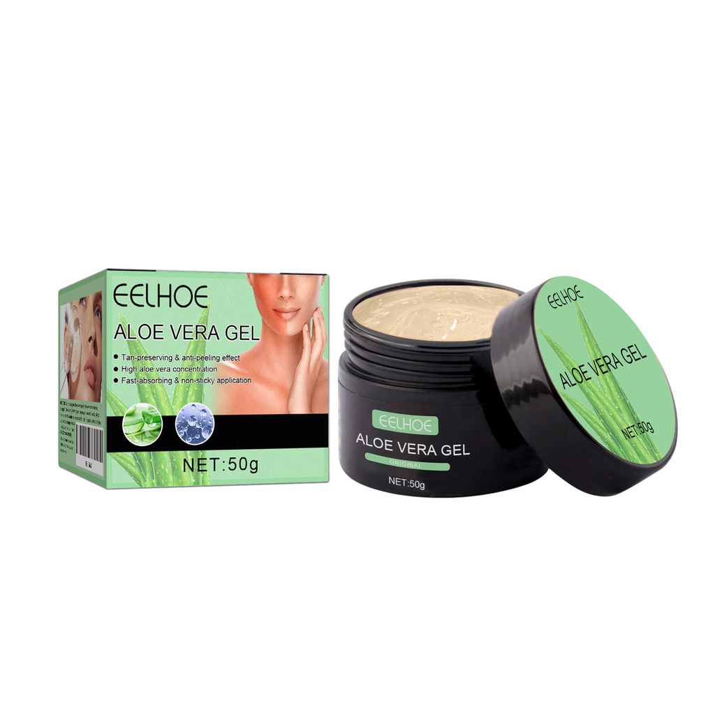 Gel Aloe Vera EELHOE cấp ẩm và làm dịu sau tiếp xúc với ánh nắng, phục hồi da sạm màu