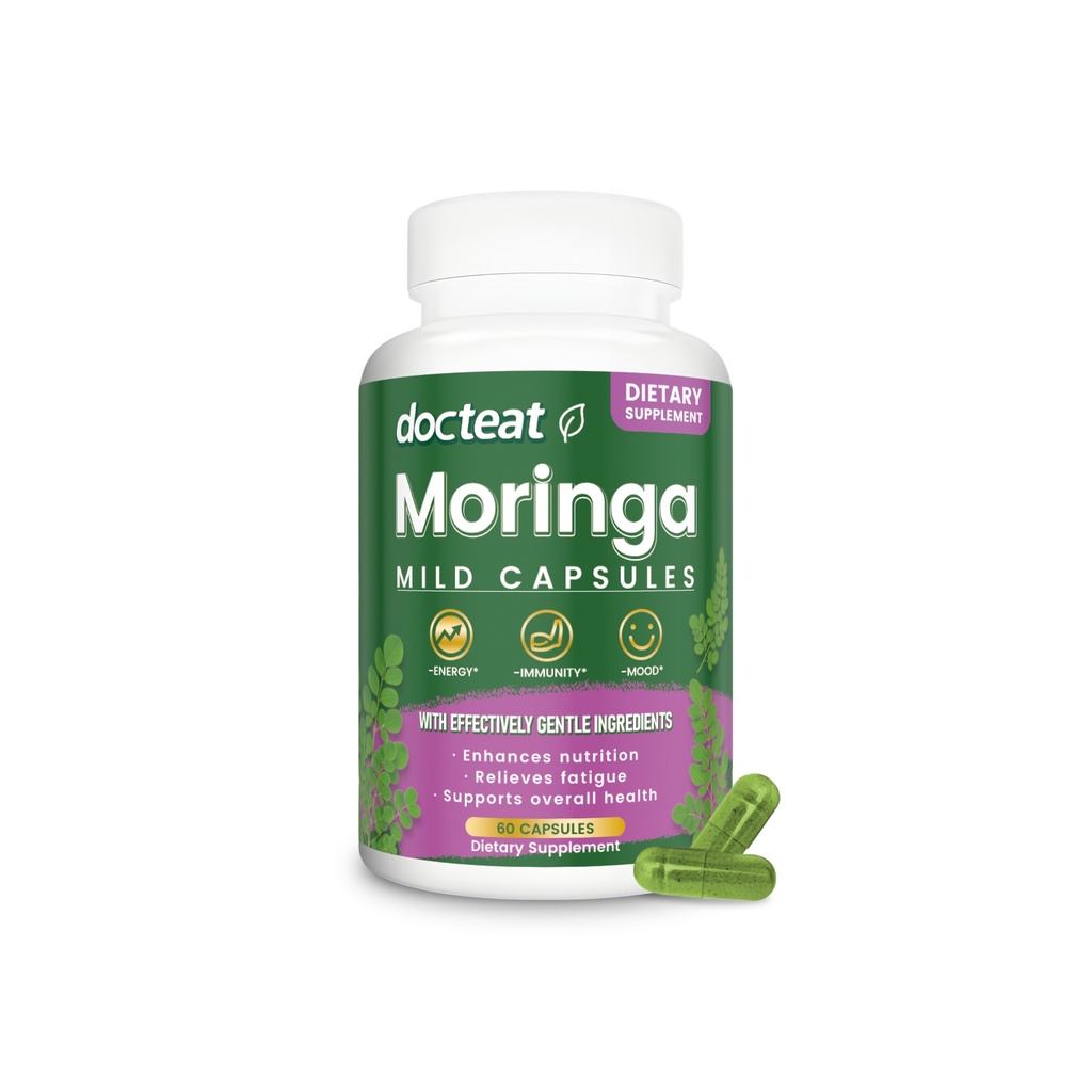 Viên uống Moringa Docteat, Hỗ trợ duy trì sức khỏe hàng ngày và thúc đẩy năng lượng, cải thiện sự sống
