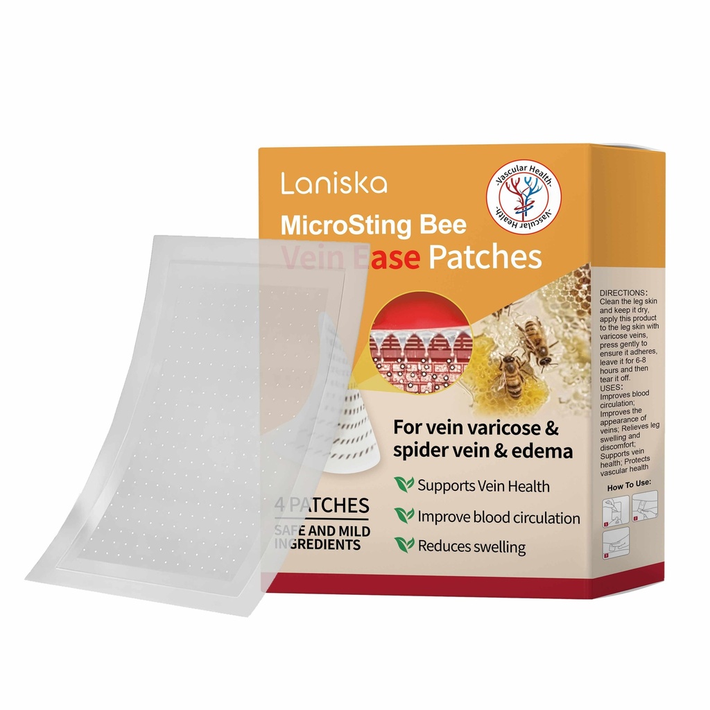 Miếng dán chăm sóc chân Laniska, nhẹ nhàng xoa dịu và giảm khó chịu nơi chân. Miếng dán chăm sóc không nhìn thấy từ bên ngoài