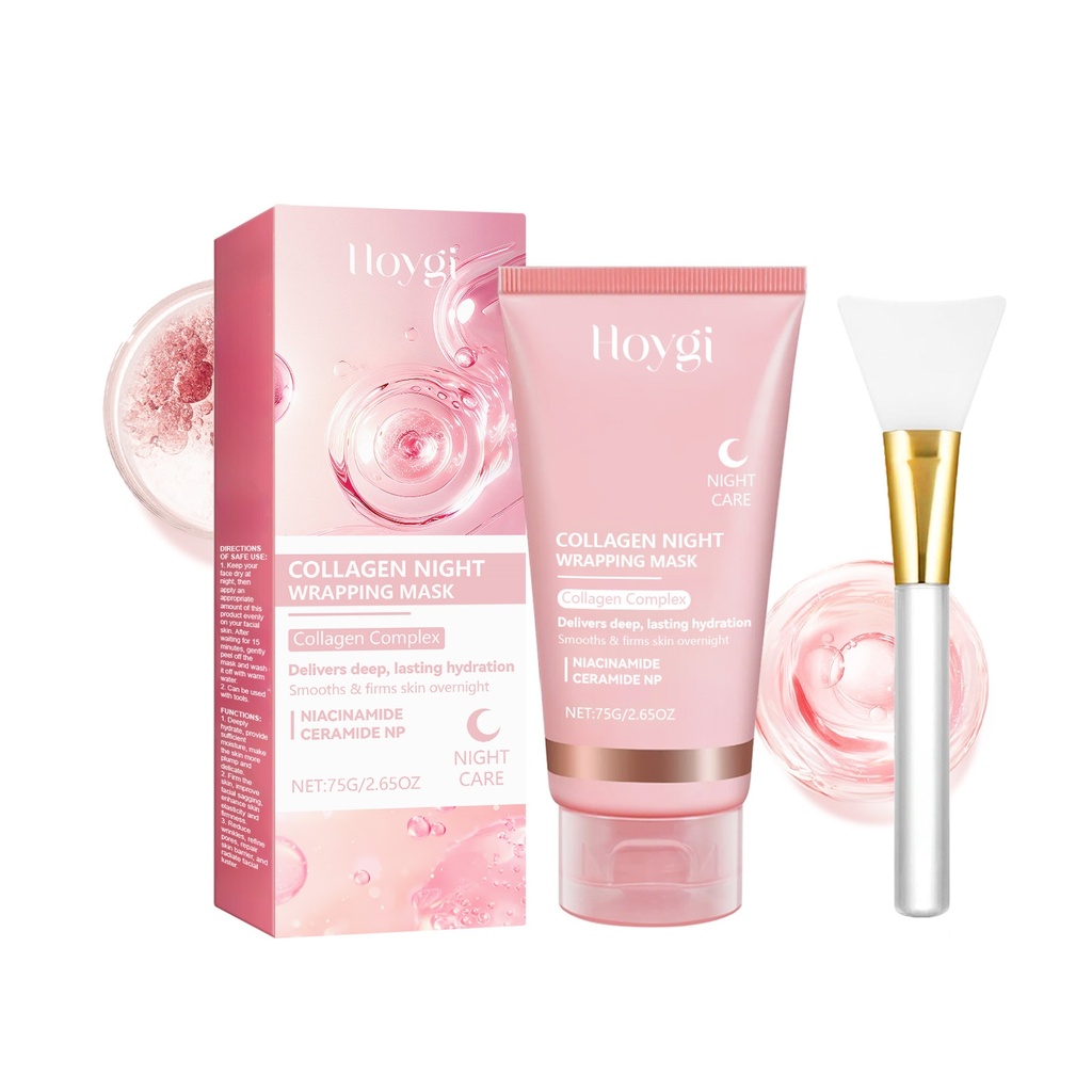 Mặt nạ peel-off chống nhăn collagen Hoygi (kèm theo cạo) dưỡng ẩm, cấp nước, trẻ hóa làn da, cải thiện tình trạng xỉn màu và làm săn chắc.