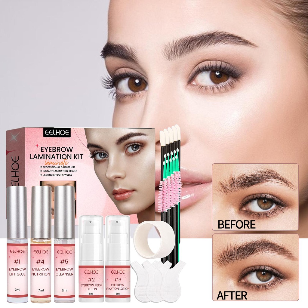 Bộ uốn lông mày EELHOE, bộ lông mày vĩnh viễn, bộ tạo hình lông mày làm lạnh DIY