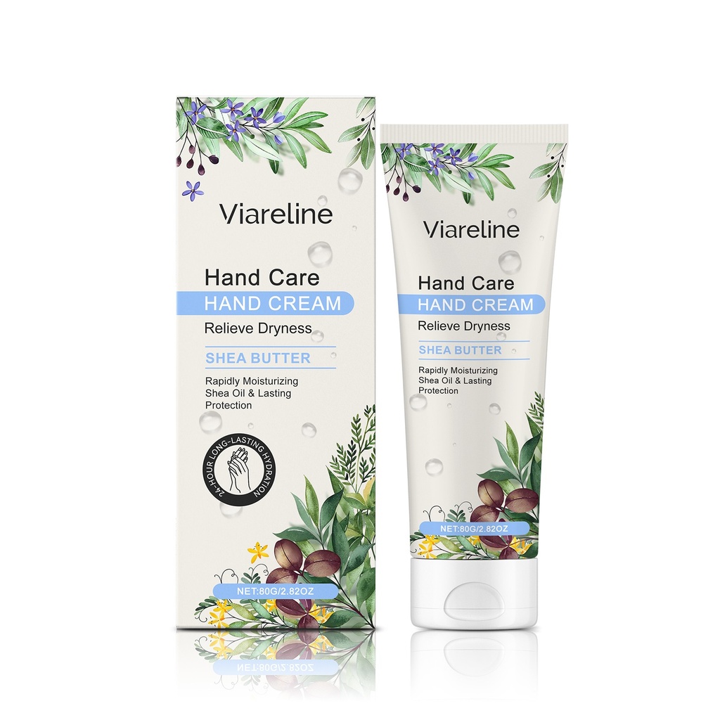 Kem dưỡng ẩm tay Viareline Shea Butter - Kem chiết xuất thực vật chăm sóc tay và chân