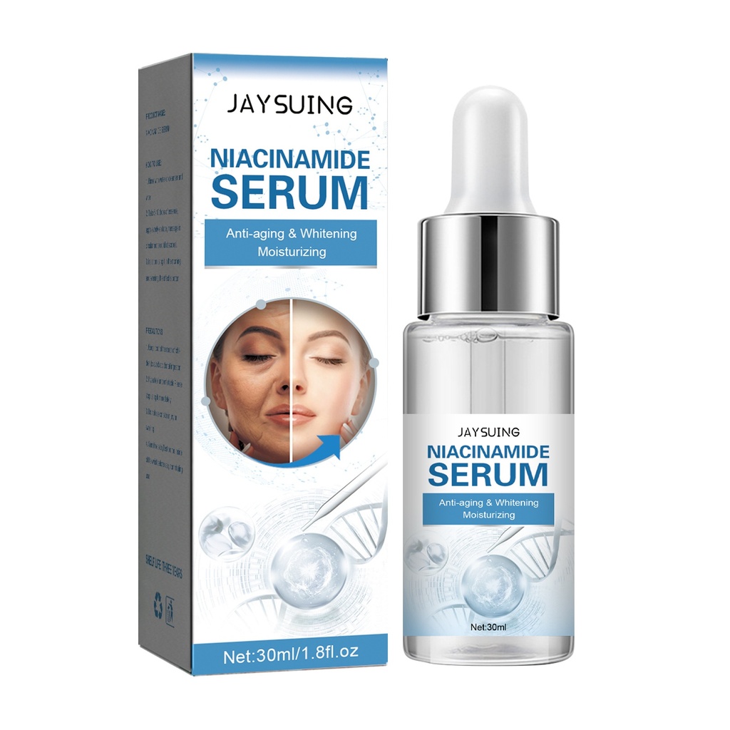 Serum Niacinamide Jaysuing, làm sáng và trắng da, cung cấp độ ẩm và chống lão hóa