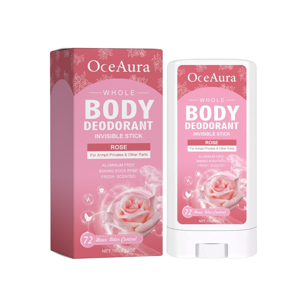OceAura Deodorant Toàn Thân, Hương Hoa Hồng Làm Mới Tự Nhiên, Giảm Mùi Hôi Nách, Có Hương Thơm Dài Lâu