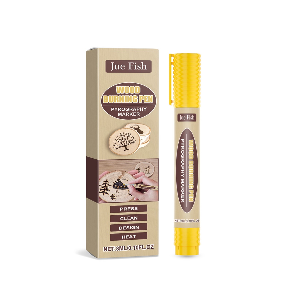 Bút đốt nghệ thuật Jue-Fish, bảng cắt gỗ làm thủ công DIY, thiết kế tranh vẽ bằng bút đốt