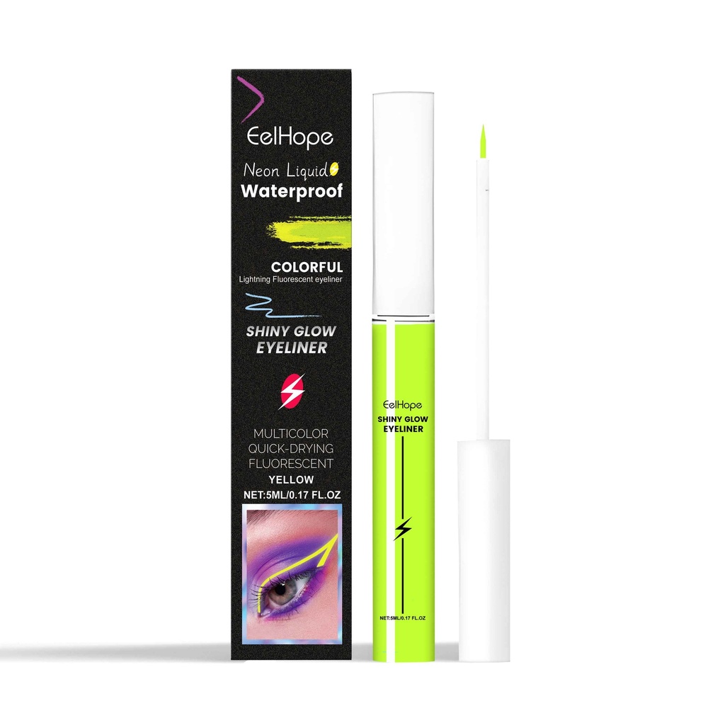 Eelhope Eyeliner Fluorescent Liquide (Vàng) Eyeliner Quyến Rũ Màu Sắc Lâu Trôi Mượt Mà Và Dưỡng Ẩm Cho Mắt