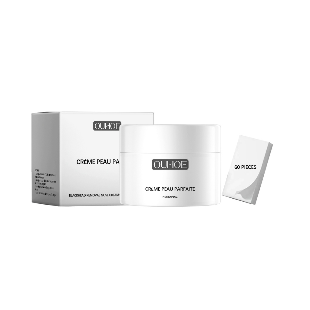 Miếng dán mũi làm sạch lỗ chân lông OUHOE, chăm sóc nhẹ nhàng cho mũi để làm sạch đầu đen và cân bằng dầu, miếng dán mũi làm mới