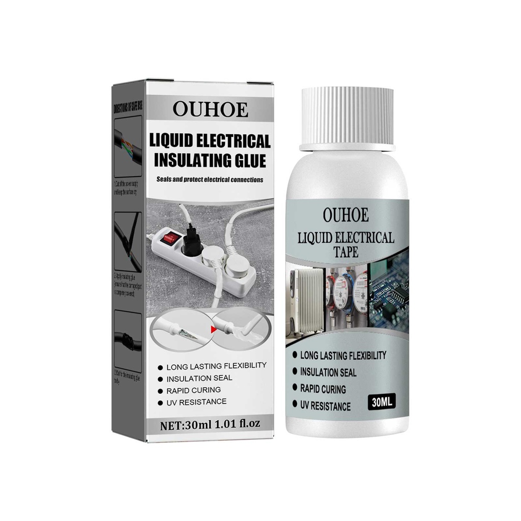 Keo điện cách điện lỏng OUHOE (Trắng 30ml) Chịu nhiệt độ cao, keo cách điện hữu cơ, có khả năng chống thời tiết và nước tốt cho việc sửa chữa và niêm phong