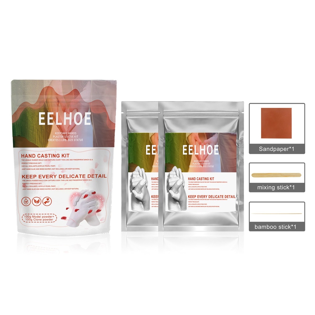 EELHOE Bộ Đúc Tay, Vật Liệu Sản Xuất Mô Hình Tay và Chân Ba Chiều cho Trẻ Sơ Sinh, Quà Tặng Ngày Lễ Tình Nhân