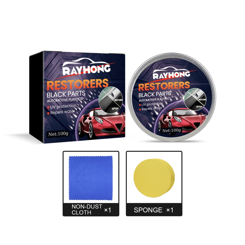Rayhong Automotive Plastic Repair Wax, Làm sạch và bảo trì ghế trong ô tô, Đánh bóng, Khử bẩn và Sáp làm mới nhựa