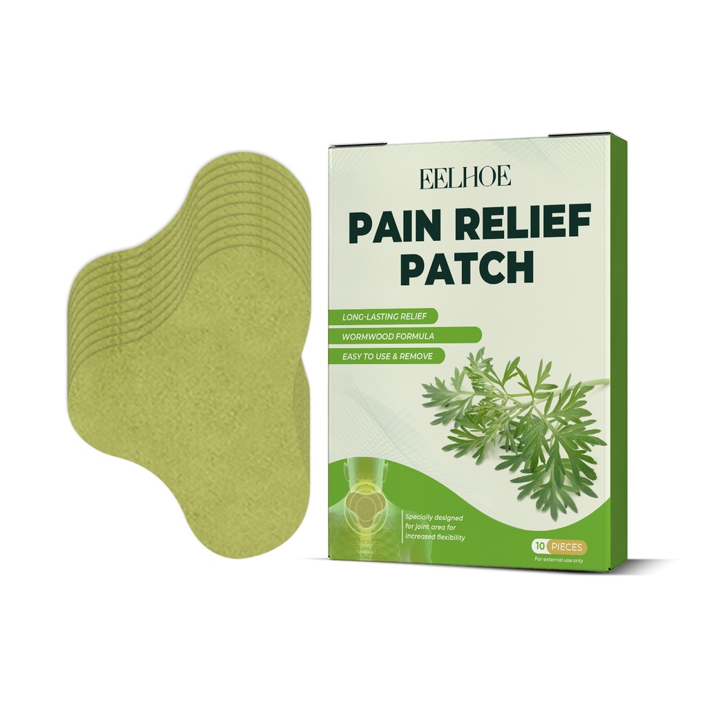 EELHOE Wormwood Pain Relief Patch, Relieve Lumbar Neck Shoulder Vertebra Knee Joint Muscle Pain Discomfort Body Care Paste