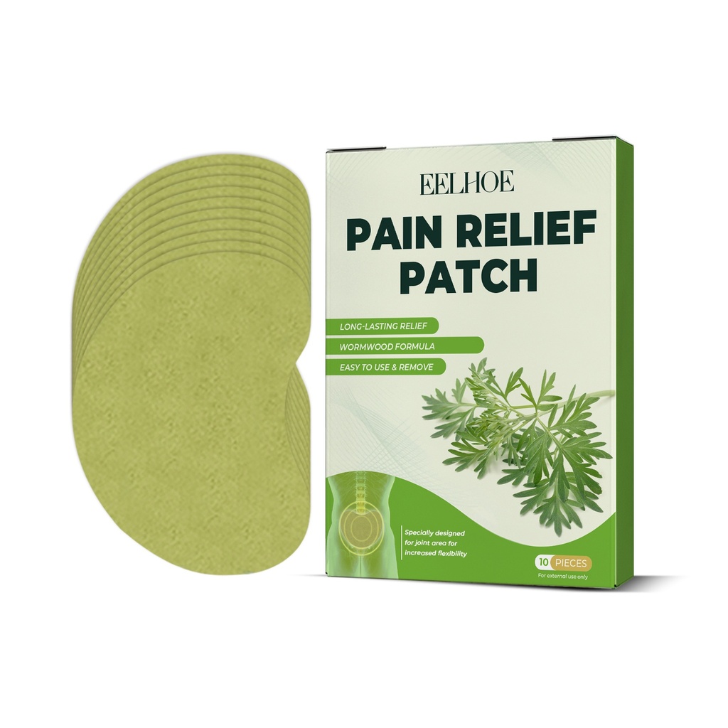 EELHOE Wormwood Pain Relief Patch, Relieve Lumbar Neck Shoulder Vertebra Knee Joint Muscle Pain Discomfort Body Care Paste