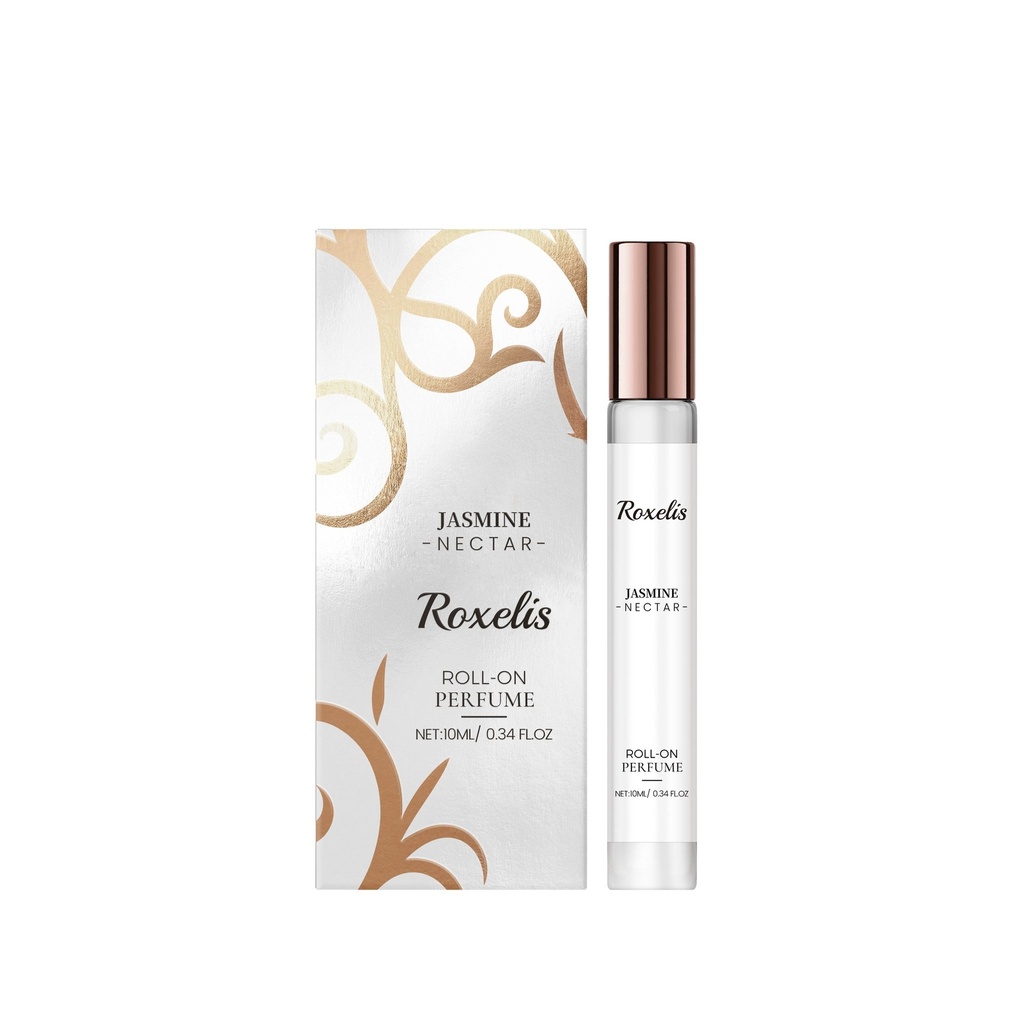 Nước hoa Roxelis Jasmine Honey, hương thơm sang trọng, tinh tế với hương thơm tự nhiên của nhài và mật, nhẹ nhàng, thanh lịch và dễ mang theo, tiện lợi cho việc sử dụng.