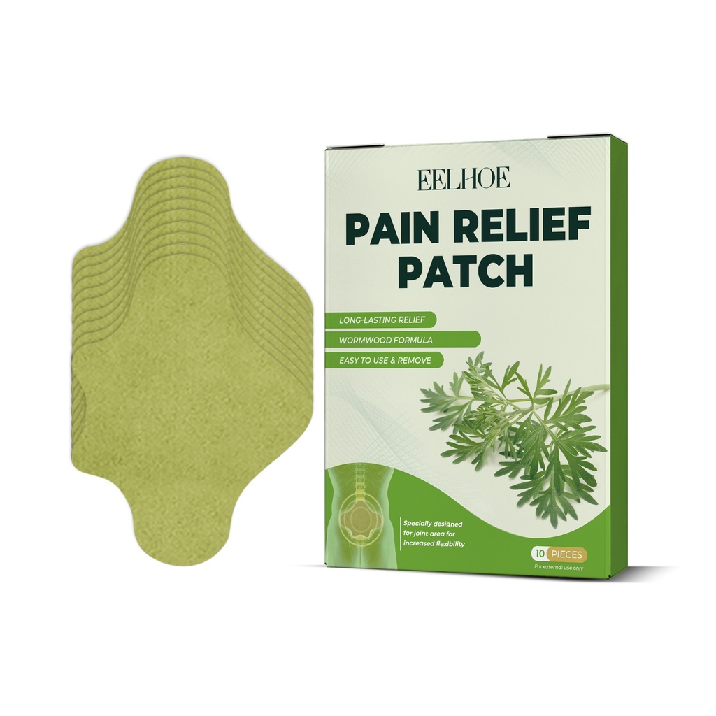 EELHOE Wormwood Pain Relief Patch, Relieve Lumbar Neck Shoulder Vertebra Knee Joint Muscle Pain Discomfort Body Care Paste