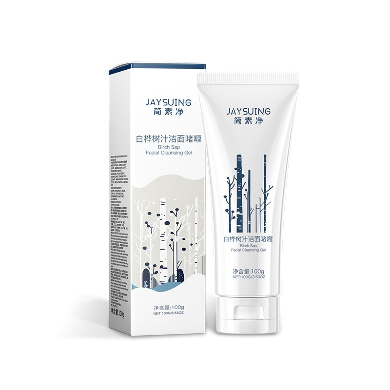 Jaysuing Gel Rửa Mặt Từ Dịch Chiết Cây Bạch Dương, Làm Sáng Da Mặt, Chăm Sóc Cung Cấp Độ Ẩm và Sửa Chữa, Toner Chăm Sóc