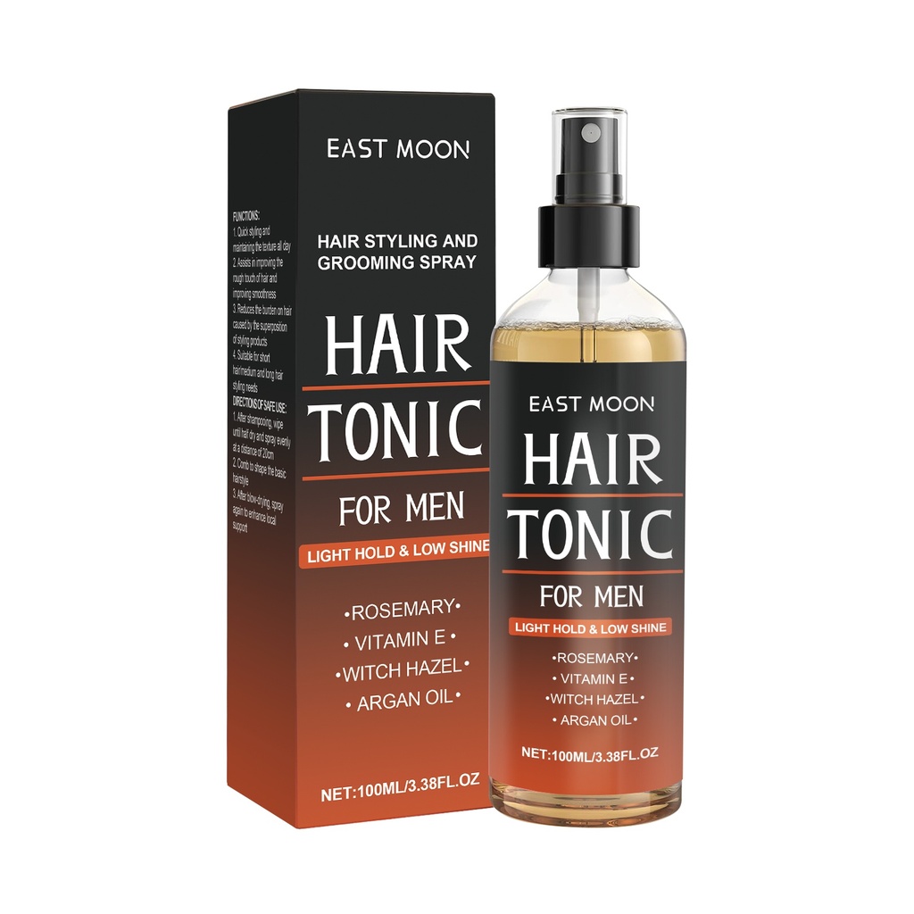 East Moon Men's Hair Styling Spray, Hair Fluffy, Long-Lasting And Refreshing, Hair Care And Styling Spray