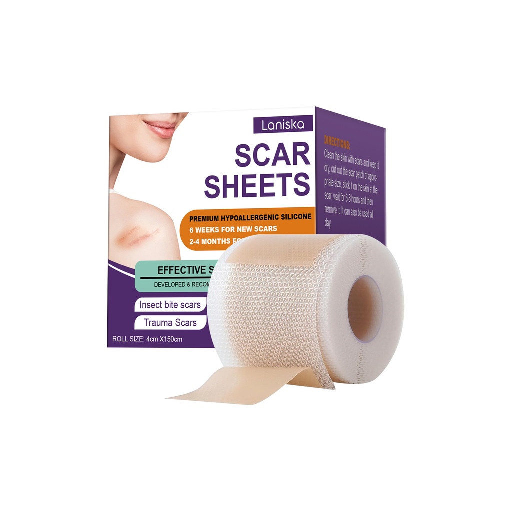 Băng keo chăm sóc da silicone Laniska, làm mờ khuyết điểm trên da, chăm sóc nhẹ nhàng cho làn da mịn màng và thoải mái, nhẹ nhàng