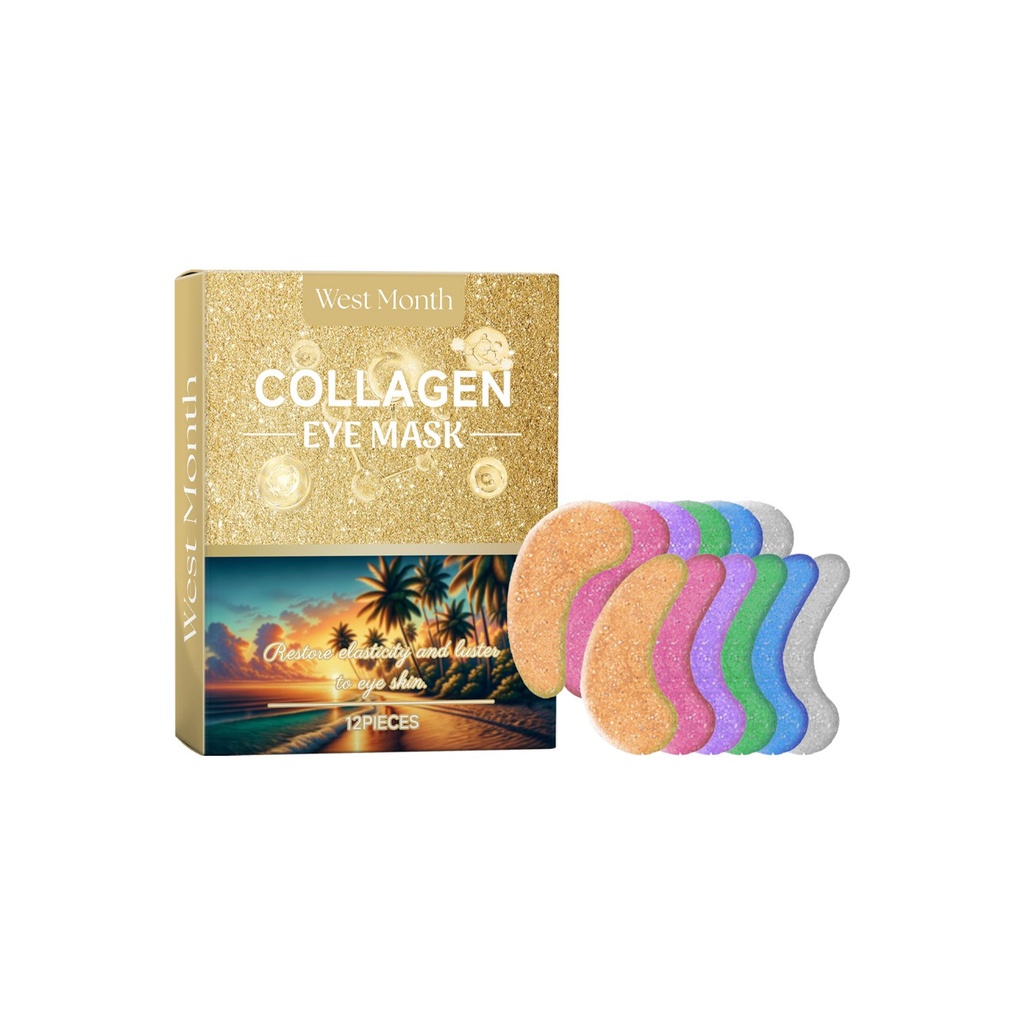 West&Month Mặt Nạ Mắt Collagen Cung Cấp Độ Ẩm Và Làm Đẹp Cơ Bắp Đàn Hồi Của Mắt Giảm Nếp Nhăn Tại Vùng Quầng Mắt