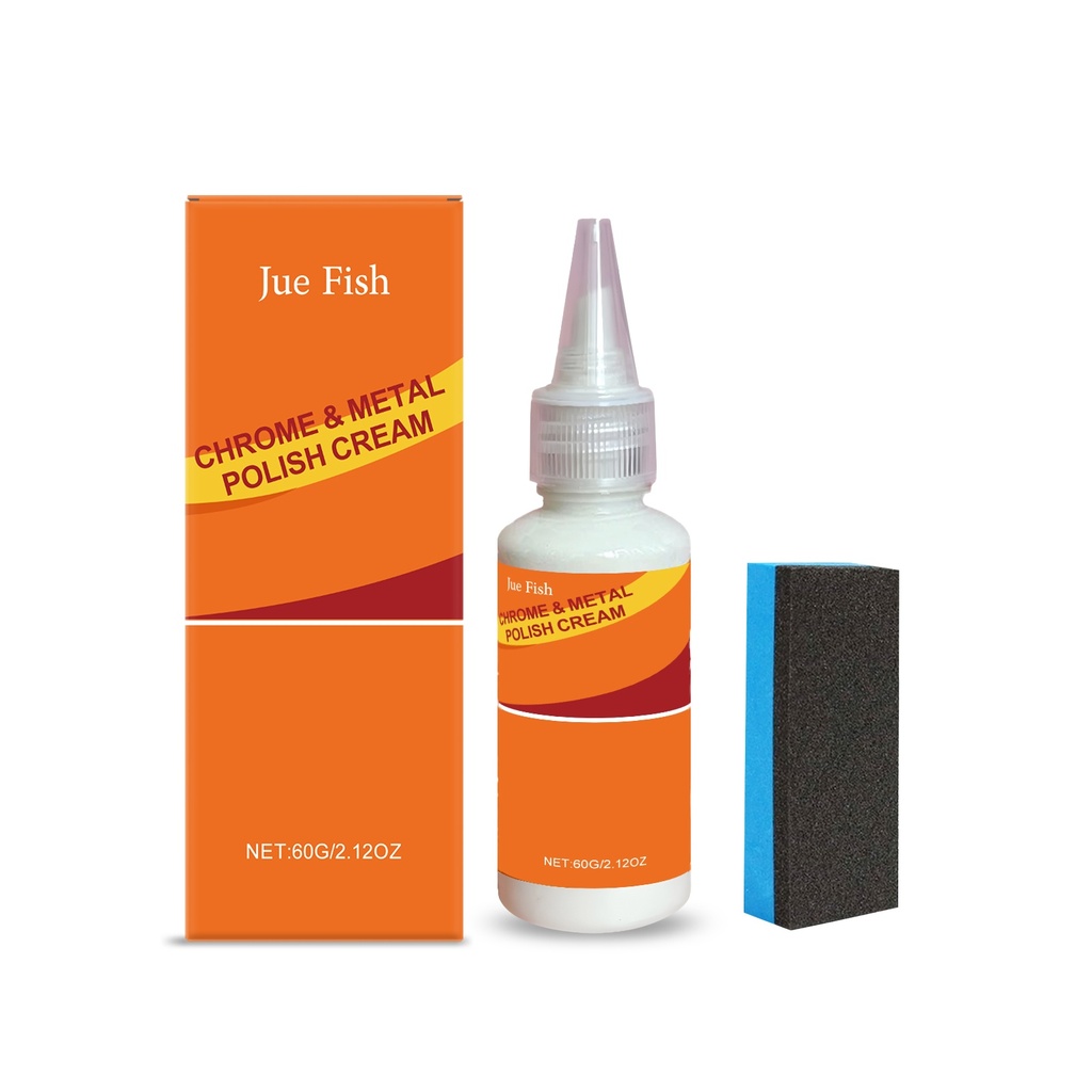 Bột đánh bóng kim loại Jue Fish ngăn ngừa rỉ sét, loại bỏ bụi bẩn, duy trì độ bóng và dễ dàng chăm sóc bề mặt sản phẩm thép không gỉ và nhôm