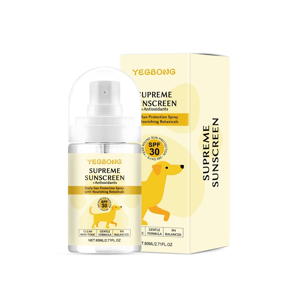 Xịt bảo vệ chó Yegbong, chống nước và nhẹ nhàng, Vitamin E bảo vệ da, Xịt chăm sóc chó
