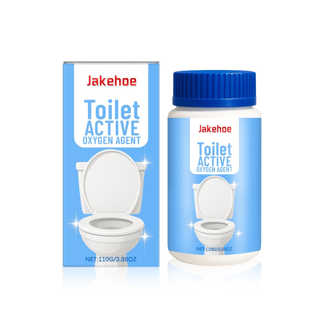 Bột tẩy rửa toilet Jakehoe Active là bột tẩy rửa bồn cầu hộ gia đình, khử mùi, khử trùng và loại bỏ cặn.