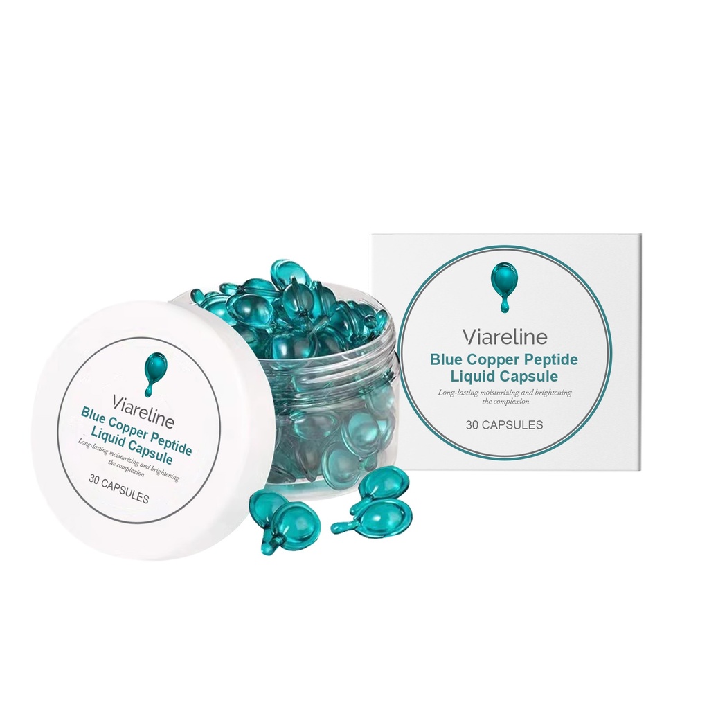 Viên Nang Tinh Chất Chăm Sóc Da Peptide Đồng Xanh Viareline Dưỡng Ẩm Cho Da, Tiện Dụng Cho Chăm Sóc Hàng Ngày Với Tinh Chất Dùng Một Lần