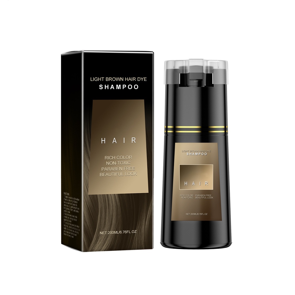 AMZ Dầu Gội Tóc (Nâu Nhạt) Chữa Trị Chiết Xuất Thực Vật Nhiều Màu Xu Hướng Tự Làm Dầu Gội Mềm Và Dễ