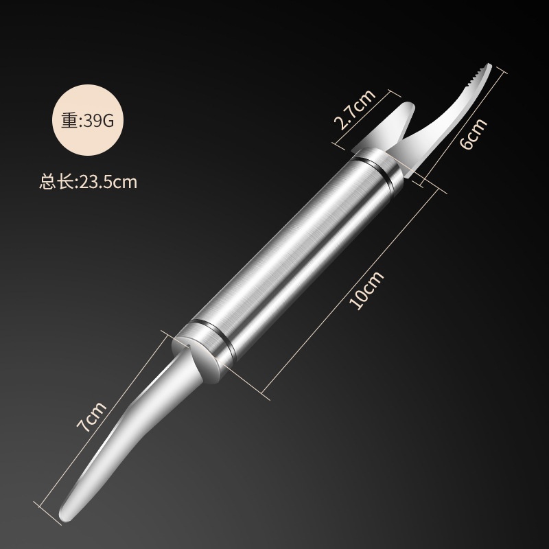 Công cụ mở tôm bằng thép không gỉ 304, dao cắt đường tôm hai đầu, dao vệ sinh đường tôm, dao cắt bụng cá, dao mở tôm, máy lột tôm