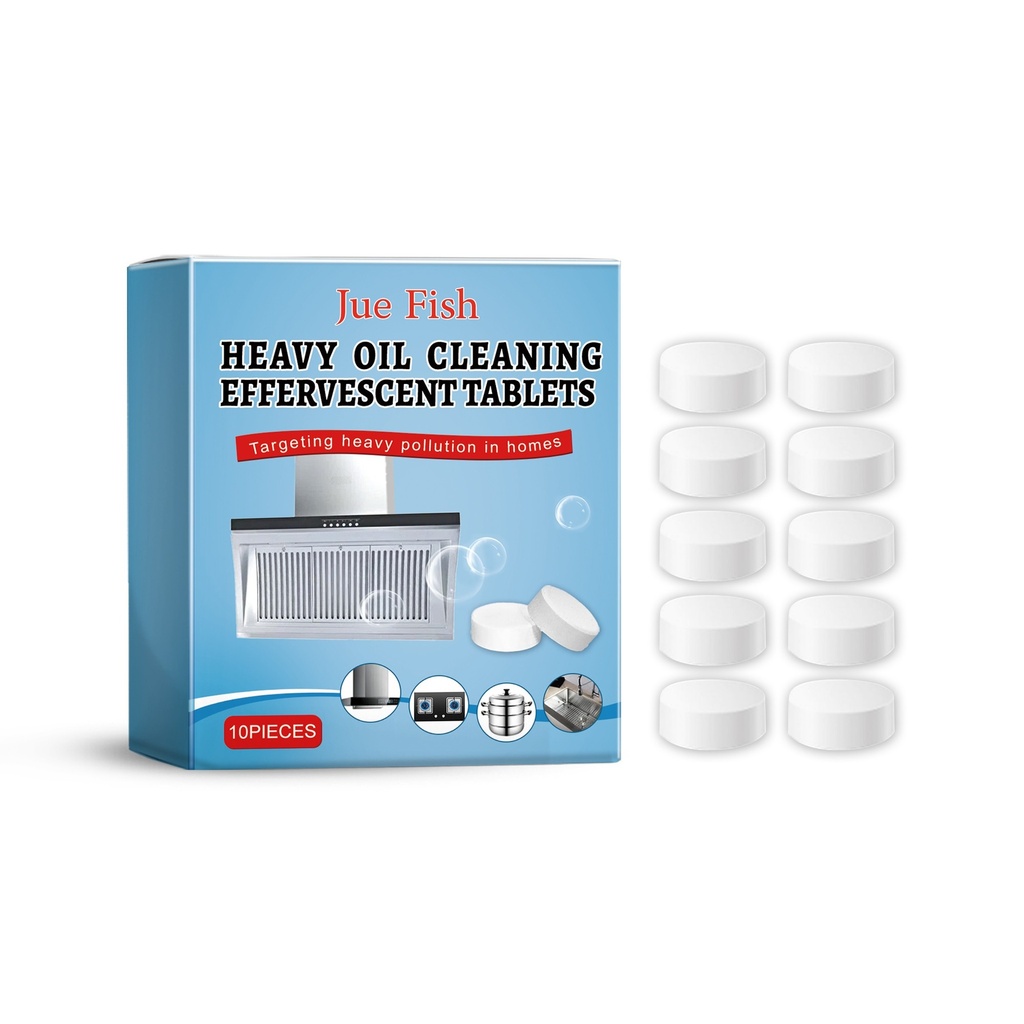 Viên tẩy rửa mỡ Jue-Fish Kitchen, Làm sạch bếp tại nhà, Làm sạch vết bẩn bếp đa chức năng cho dầu và cặn