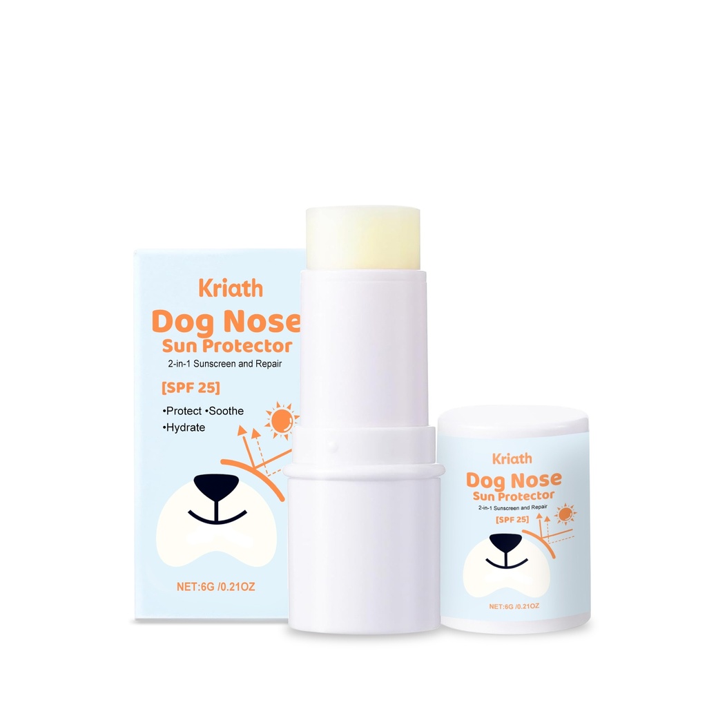Kem bảo vệ mũi chó Kriath, bảo vệ tia cực tím ngoài trời cho thú cưng, bơ hạt mỡ, vitamin E, chăm sóc nhẹ nhàng