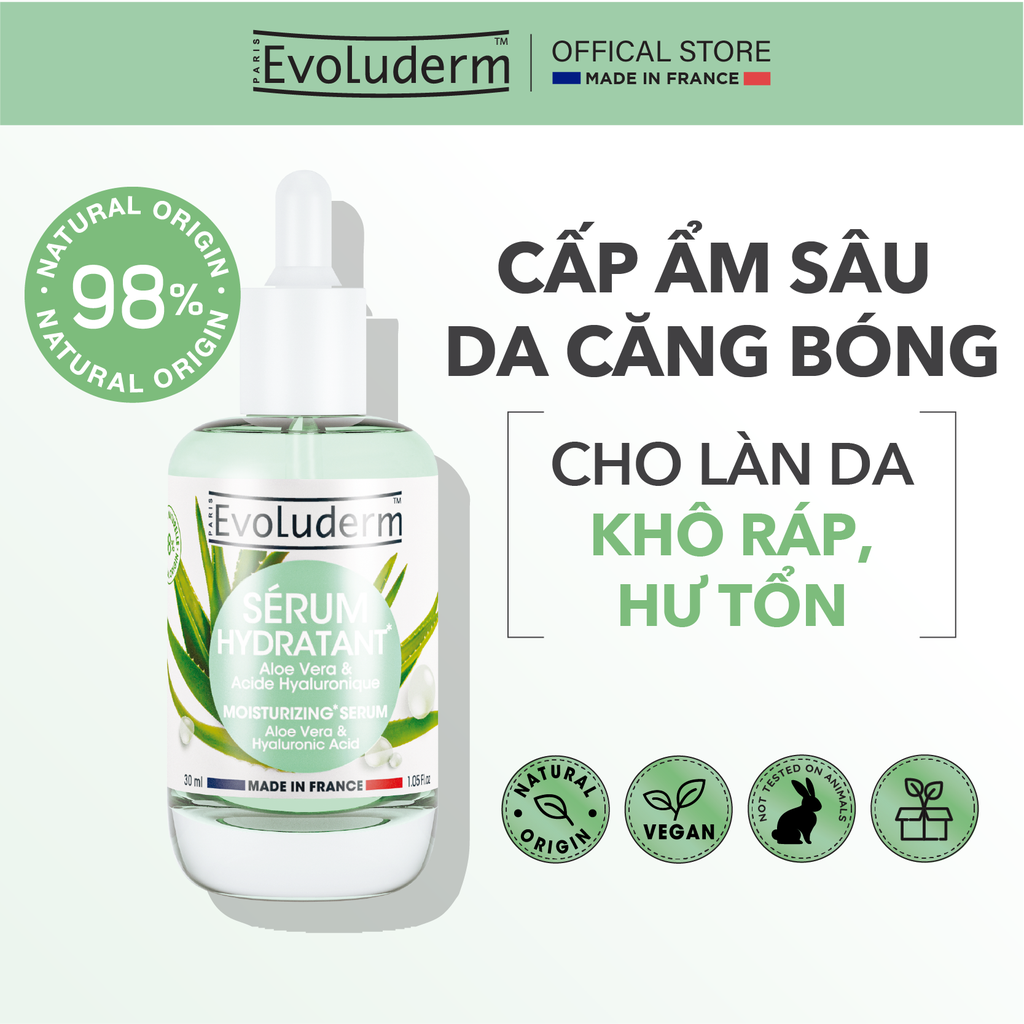 Tinh chất serum Evoluderm cấp ẩm sâu và trẻ hóa da toàn diện 30ml
