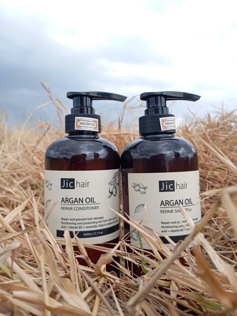 Cặp dầu gội và xả argan oil