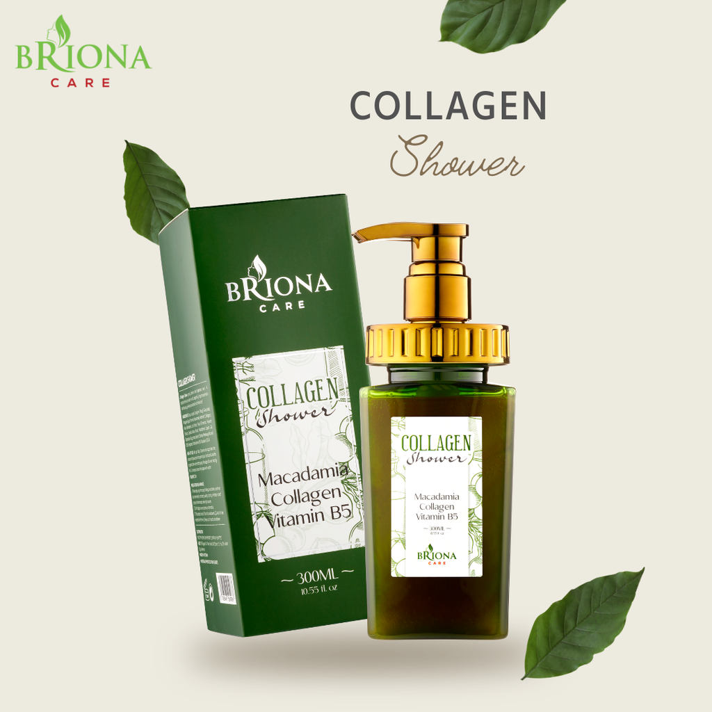 Briona Care Sữa Tắm Collagen 300ml - Dưỡng Ẩm, Tái Tạo Da, Tẩy Tế Bào Chết, Hương Nước Hoa Sang Trọng, An Toàn Cho Da Nhạy Cả - Trà