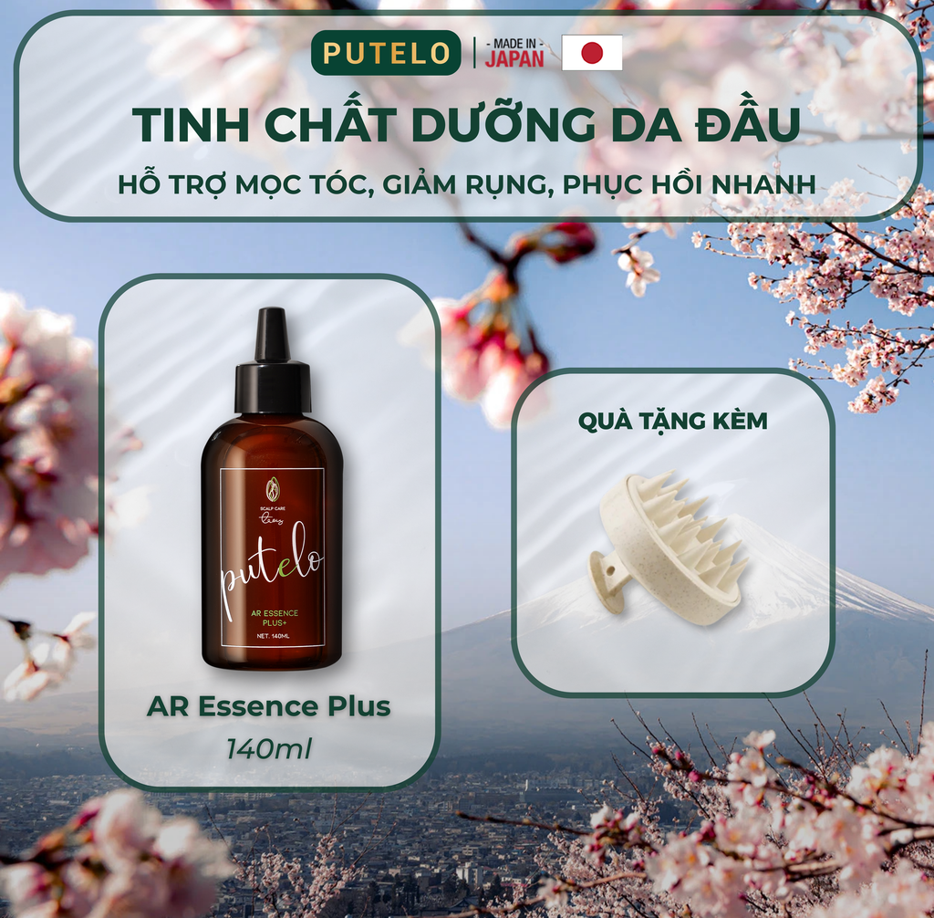 Tinh chất dưỡng da đầu, hỗ trợ mọc tóc, giảm rụng – Putelo AR Essence Plus 140ml-Chính hãng Nhật Bản