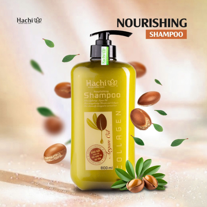 DẦU GỘI HACHI DÀNH CHO TÓC HƯ TỔN NOURISHING SHAMPOO