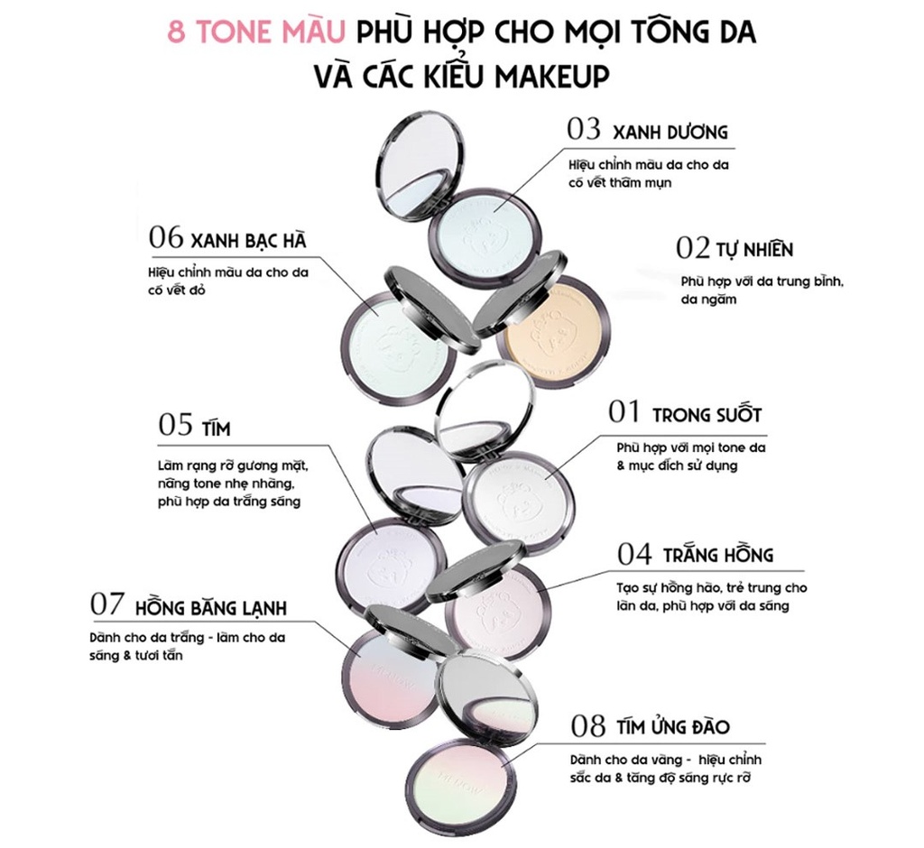 Phấn phủ MENOW x MANH LAN PANDA bản khổng lồ 21gr