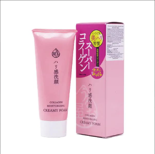 URUOI-YA COLLAGEN MOISTURIZING CREAMY FOAM - Sữa rửa mặt và tẩy trang chống lão hóa
